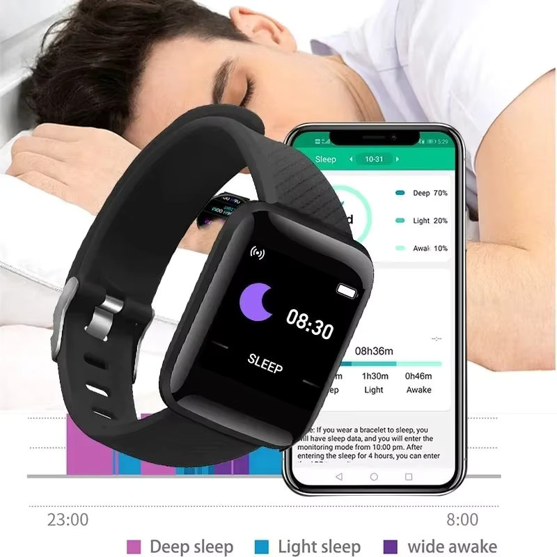 CHAOGENB Digitale Smartwatch für Kinder und Erwachsene, Sport- und Fitness-Armbanduhr mit LED-Display, Farbe: Schwarz - Bild 4