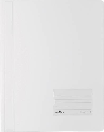 Durable Schnellhefter DURALUX 268002 Weiß DIN A4 mit Beschriftungsfenster und Einreißschutz - Bild 1