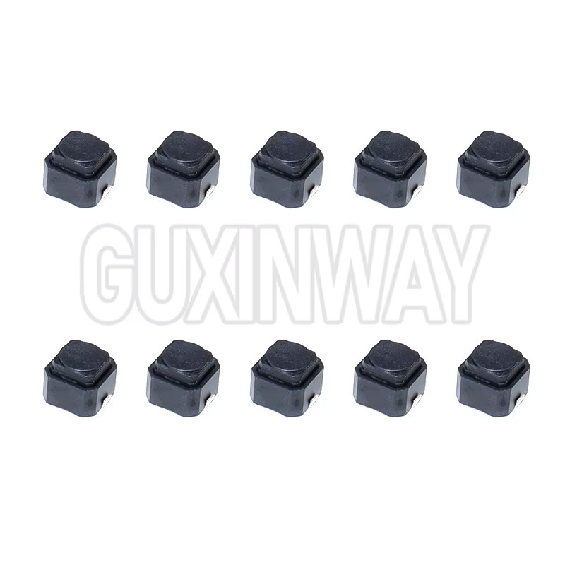 GUXINWAY 20er Set Stille Takt-Schalter 2-Pins für Silikon-Tastaturen, Farbe: Schwarz, B/T/H: 6 x 6 x 5 mm - Bild 2