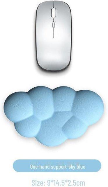 Cloud-Handgelenkauflage aus Memory-Schaumstoff für Maus und Tastatur in Himmelblau - Bild 1