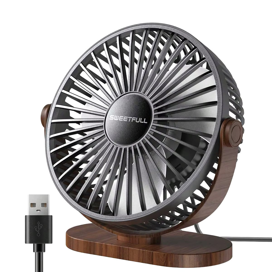 Sweetfull Mini USB-Ventilator in Pink mit 3-Gang-Einstellung für Desktop und Wandmontage - Bild 7
