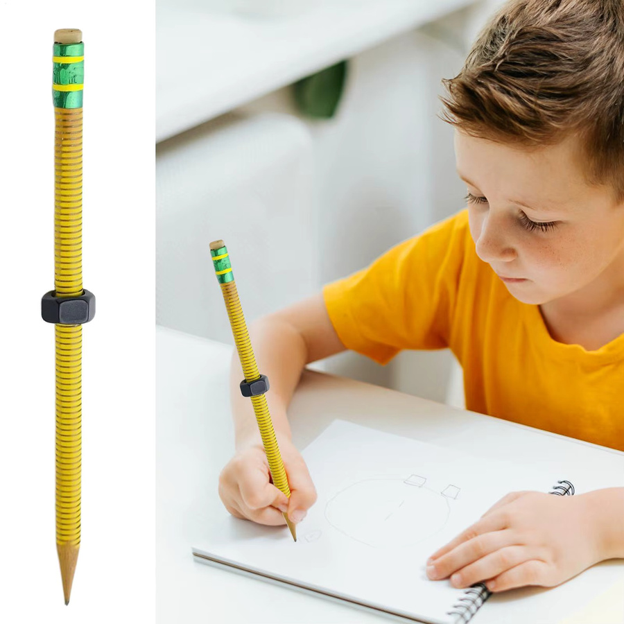 Gelber Fidget-Stift zur Konzentrationsförderung und Stressreduktion mit Gewinde für Kinder und Erwachsene - Bild 3