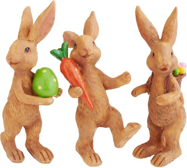 VBS Hase Fridolin Osterdekoration in Beige und Bunt aus Polyresin - Bild 1