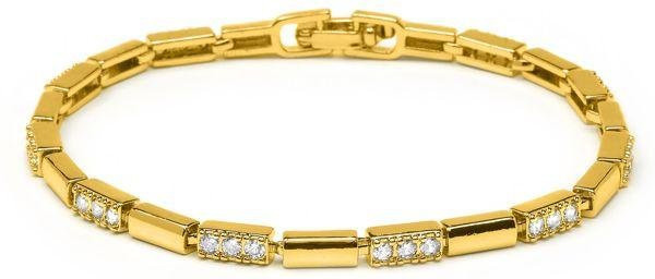 LUXENTER Armband, 18 Karat Gelbgold, Zirkonia, Damen, 18 cm - Bild 1