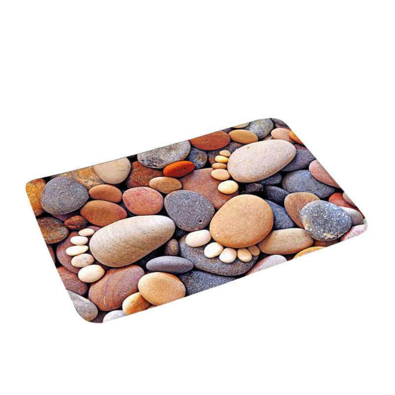 Anti-Rutsch Badematte und Küchenteppich Aloisia mit Kopfsteinpflaster-Muster in Mehrfarbig, B/B: 40 x 60 cm - Bild 2