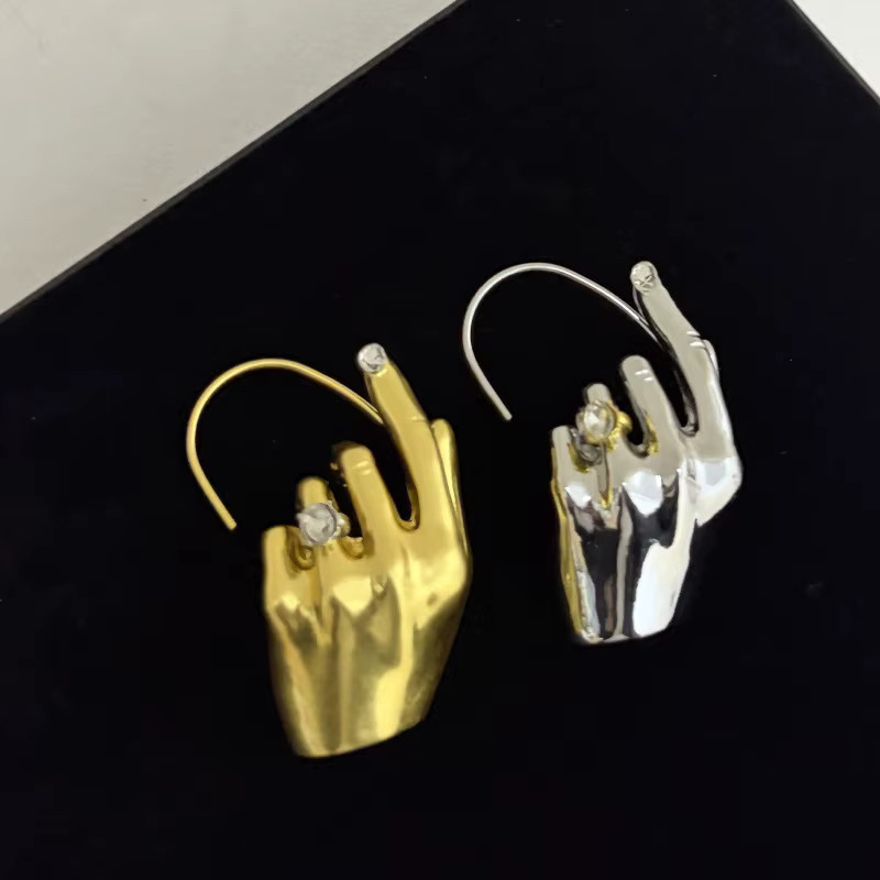 Nunqiao Ohrstecker Metall, Gold, Kristall, Damen - Bild 3