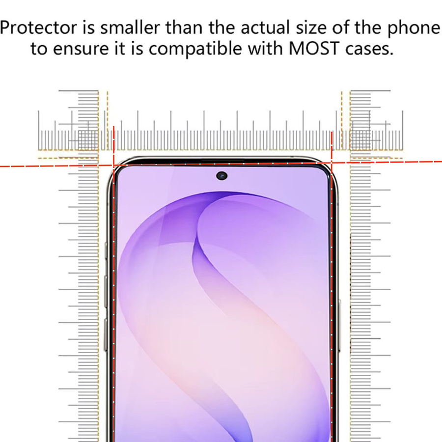 5 Stück Displayschutzfolie aus gehärtetem Glas für Samsung Galaxy S26 S25 S24 S23 S22 S21 Ultra Plus FE transparent mit Fingerabdruck-Entsperr-Funktion - Bild 2
