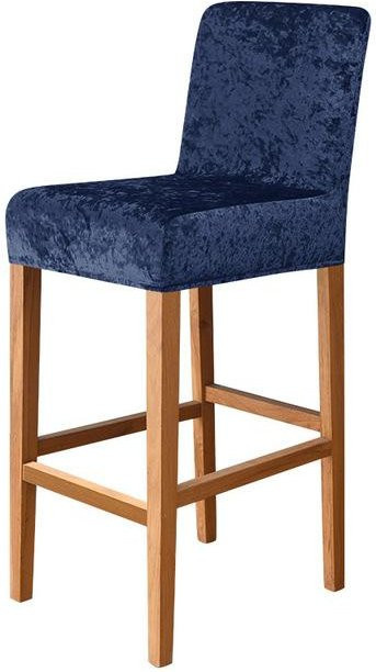 Crushed Velvet Barhocker Stuhlbezug aus Stretch-Spandex in Navy Blau für Esszimmer und Café - Bild 1