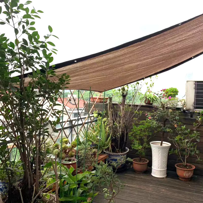 Tewango Sonnenschutz Netz aus HDPE in Grau, 200 GSM UV-beständig für Balkon, Zaun oder Pergola - Bild 2