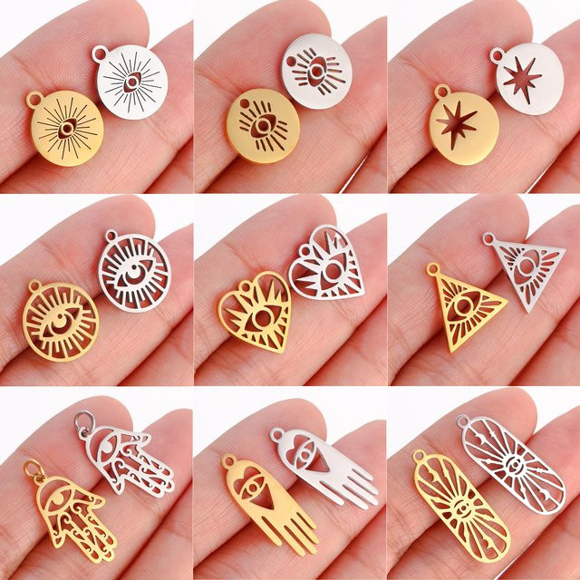 Hello Fairy Charms, Edelstahl, Gold, Unisex, 5er-Set - Bild 1