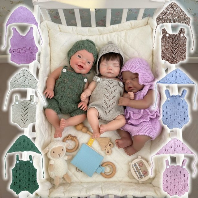 AnjoDoll Mehrfarbiges Pullover-Set, Puppenkleidungszubehör, 7 Farben - Bild 1
