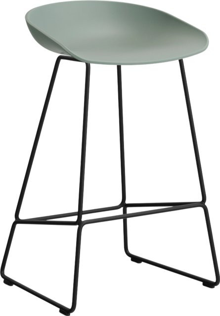 HAY About A Stool AAS 38 Hocker in Grün aus Stahl und Polypropylen mit mattem Finish - Bild 1