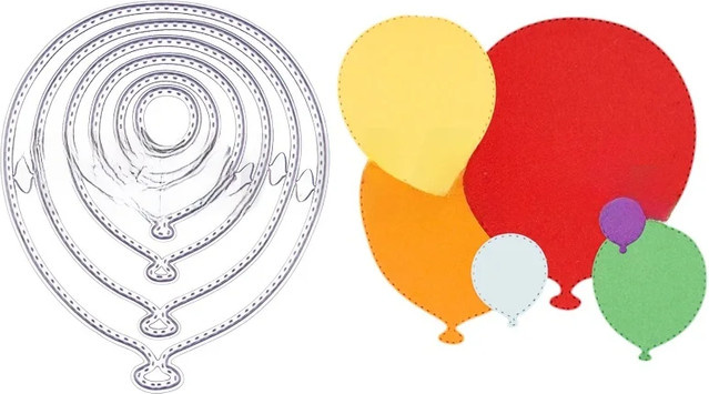 Ballon Metall Stanzform DIY Prägeschablone für Scrapbook Fotoalbum und Papierkarten Kunsthandwerk Dekoration - Bild 1