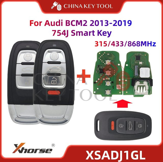 Xhorse VVDI XSADJ1GL Smart Key 315/433/868MHz für Audi BCM2 2013-2019 754J kompatibel mit VVDI Audi BCM2 Adapter - Bild 1
