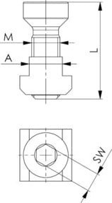 AMF Befestigungssatz 7600BF-30 Senkkopfschrauben M16x20 Güteklasse 12.9 - Bild 1