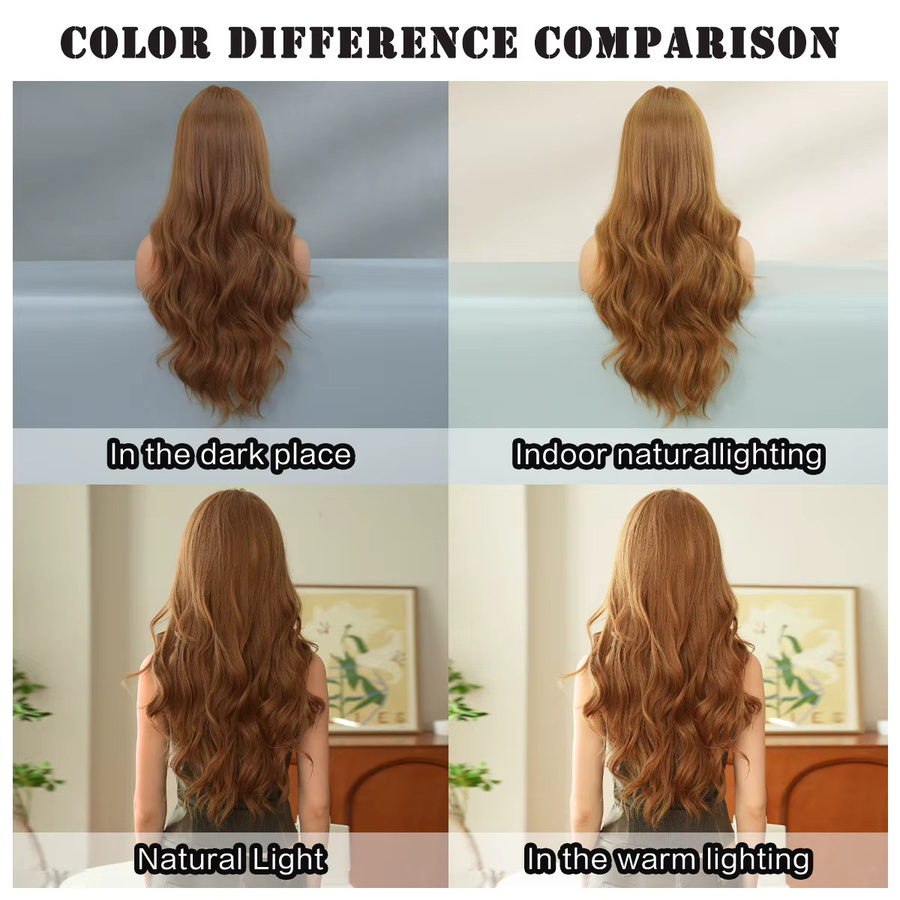 7JHH WIGS Perücke, goldbraun, Body-Wave, Damen, synthetisch - Bild 4