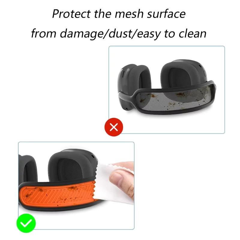 CHONGJIZHE Silikon-Stirnband-Abdeckung und waschbare Kopfband-Schutzhülle für AirPods Max Wireless Headset in Schwarz und Multicolor - Bild 3