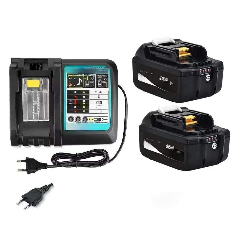 Makita Akku Ladegerät Set mit BL1860 Lithium-Ionen Akku 18 V 18 Ah in Schwarz und Gold - Bild 4