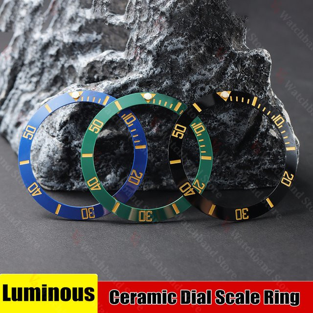 Uhrenlünette Keramik, Bicolor, 38*30,5mm, für NH35/36 GMT - Bild 1