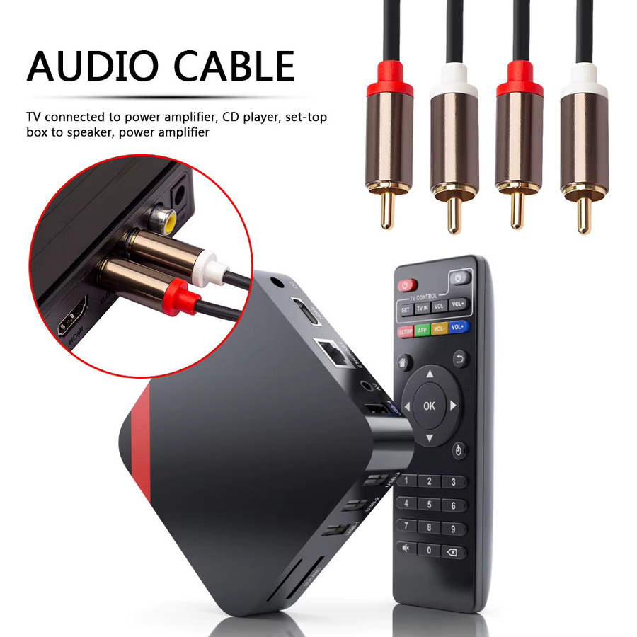 ALLOYSEED RCA zu RCA Audiokabel für TV-Verstärker und Lautsprecher, Schwarz - Bild 3