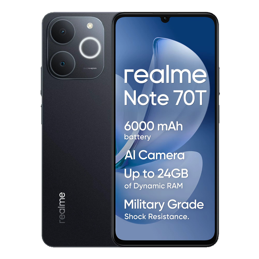 realme Note 70T 4G Smartphone Schwarz mit 6,75 Zoll Display, 6000mAh Akku und 32MP Kamera - Bild 4