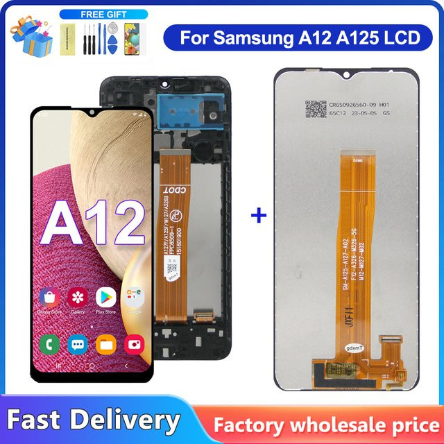 Samsung A12 Display mit LCD Touch Screen Digitizer Montage in Schwarz für SM-A125F SM-A125M SM-A125U 6.5 Zoll - Bild 1
