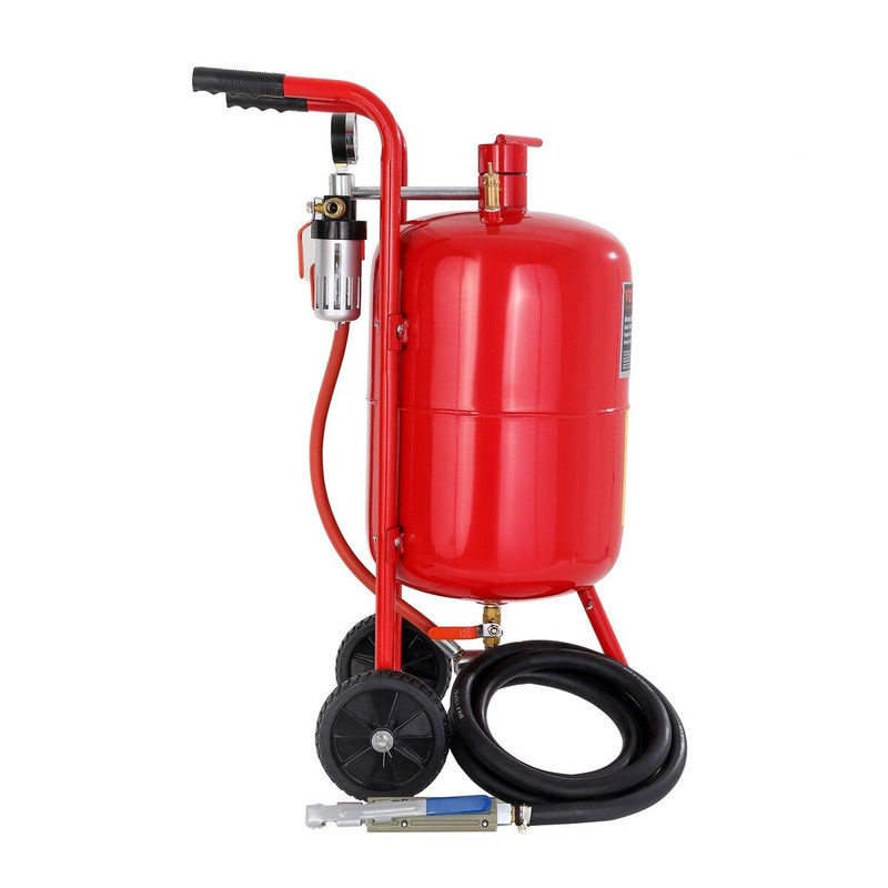 Buying Solutions MB Sandstrahler mit 38 l Fassungsvermögen in Rot inklusive Keramikdüse, Manometer und Gummirädern - Bild 7