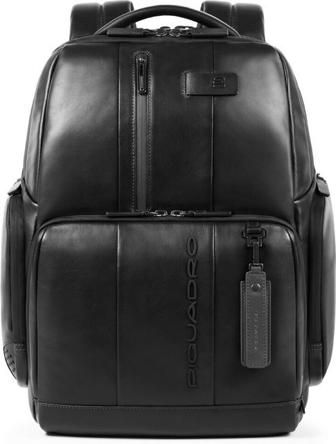 Piquadro Urban Personalisierbarer Fast Check Laptoprucksack für 15,6 Zoll in Schwarz - Bild 1