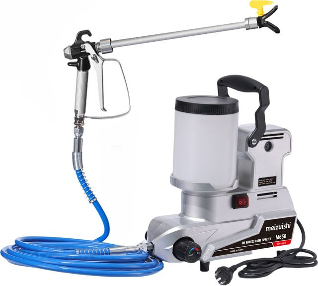 Shouyiyoupin Airless Farbspritzmaschine mit 1200 W Leistung und 2 l Fassungsvermögen, tragbare elektrische Spritzpistole für Heimprojekte - Bild 1