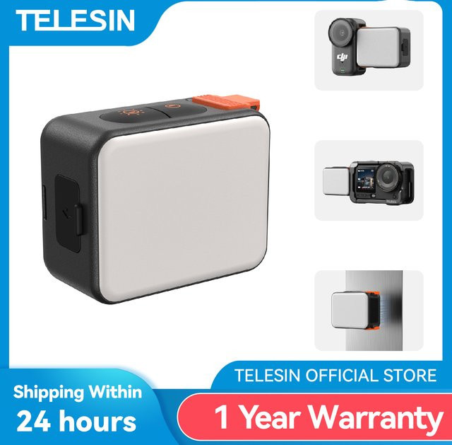 TELESIN Magnetisches Schnellwechsel-Fülllicht Mini Wasserdichtes Selfie-Licht in Schwarz für DJI OSMO Action 6 und DJI Nano Mini - Bild 1