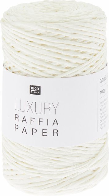 Rico Design Luxury Raffia Paper Weiß - Bild 1