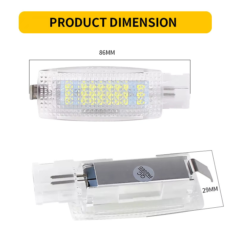 APMATAUTO LED Sonnenblenden Spiegel Lampen Set für VW Golf Passat Polo Tiguan Scirocco Jetta Sharan (2 Stück) - Bild 2