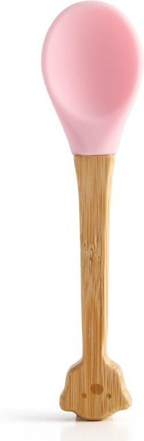 Binchi Outdoor Product Set aus Bambus und Silikon für Babys mit Löffel und Gabel, 2 Stück, BPA-frei und Bio, in Weiß, Pink, Blau und Braun - Bild 1