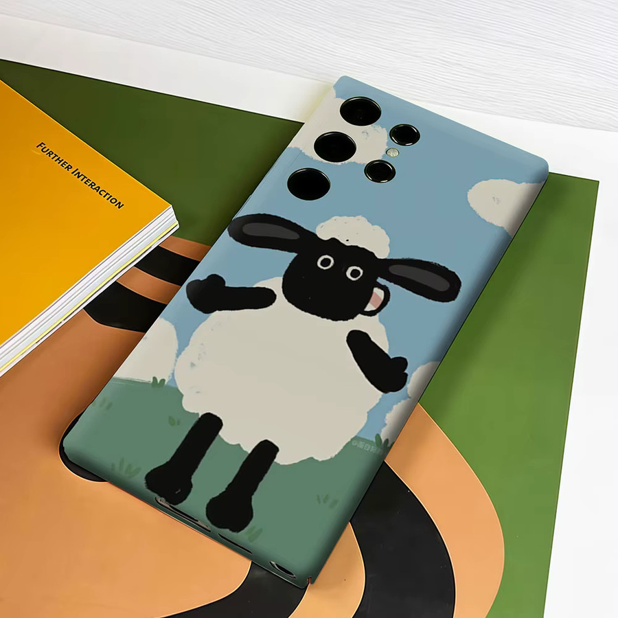 Aurbe Handyhülle mit HD Hard Shaun Sheep Design für Samsung Galaxy S26 S25 S24 S23 Ultra Plus, Mehrfarbig - Bild 5