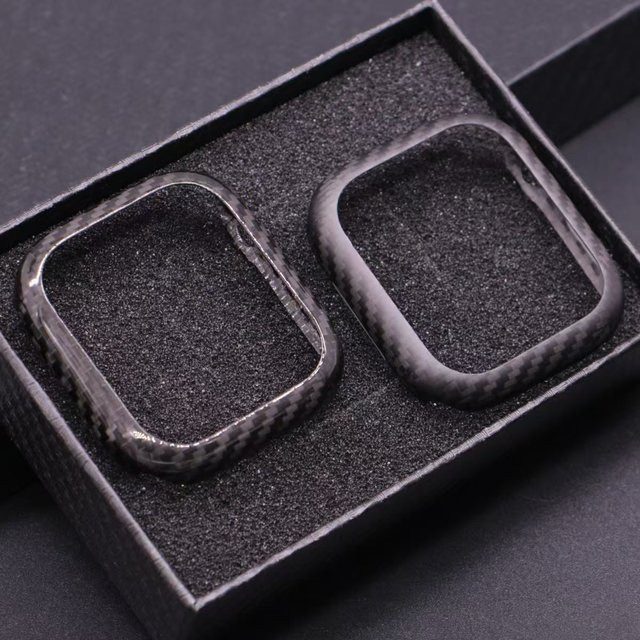 Schutzhülle Kohlefaser, Schwarz, für Apple Watch S10 46 mm 42 mm - Bild 1