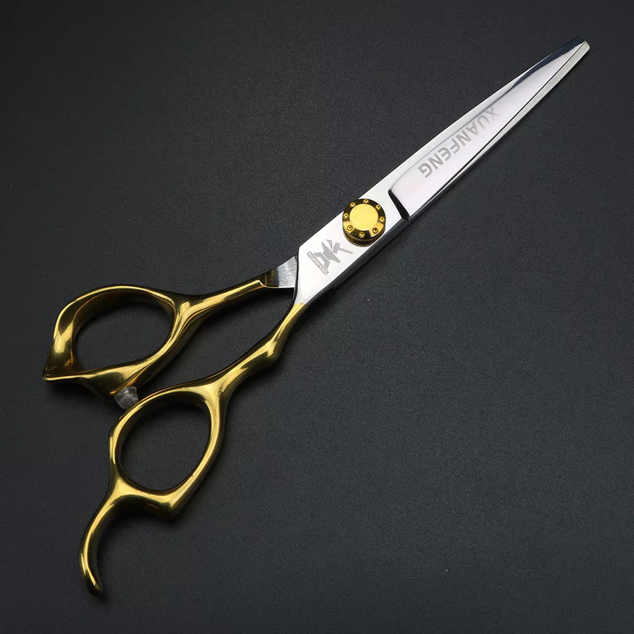 XUANFENG Friseurschere mit Fischschuppengriff, Schneide- und Effilierschere, 6 Zoll, Unisex - Bild 2