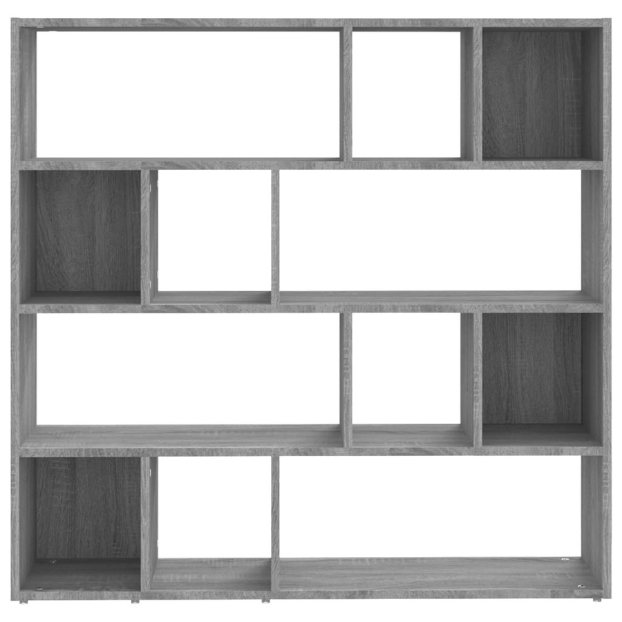 vidaXL Bücherregal Raumteiler Sonoma Grau B/T/H: 105 x 24 x 102 cm - Bild 4