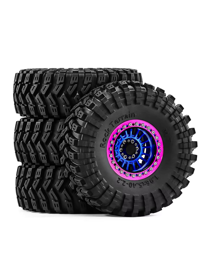 Meep Rock Crawler Reifen- und Radsatz, 2,2 Zoll, 1/10 1/8 Maßstab, mit 12mm Hex-Adapter - Bild 3