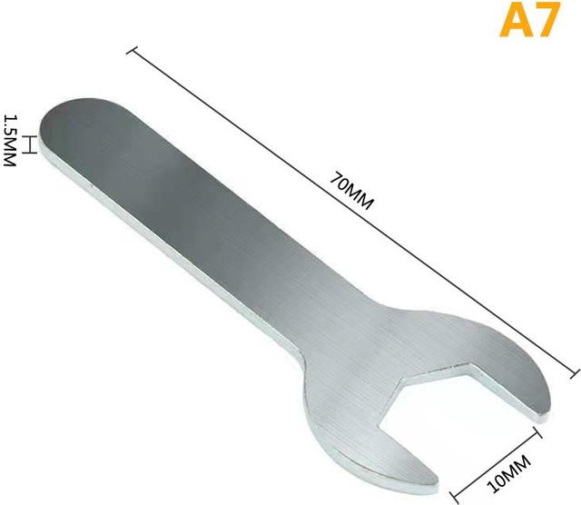 Crownne Einkopf-Maulschlüssel aus Stahl in Silber, ultradünnes Design für enge Stellen - Bild 1