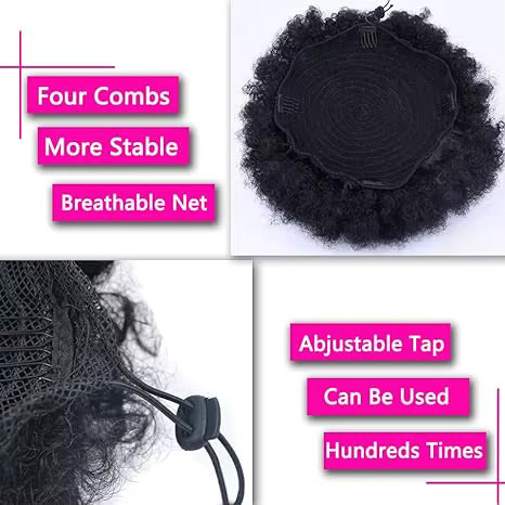 G&T Wig Afro Puff Extensions, Lockiges Haar, Damen - Bild 5