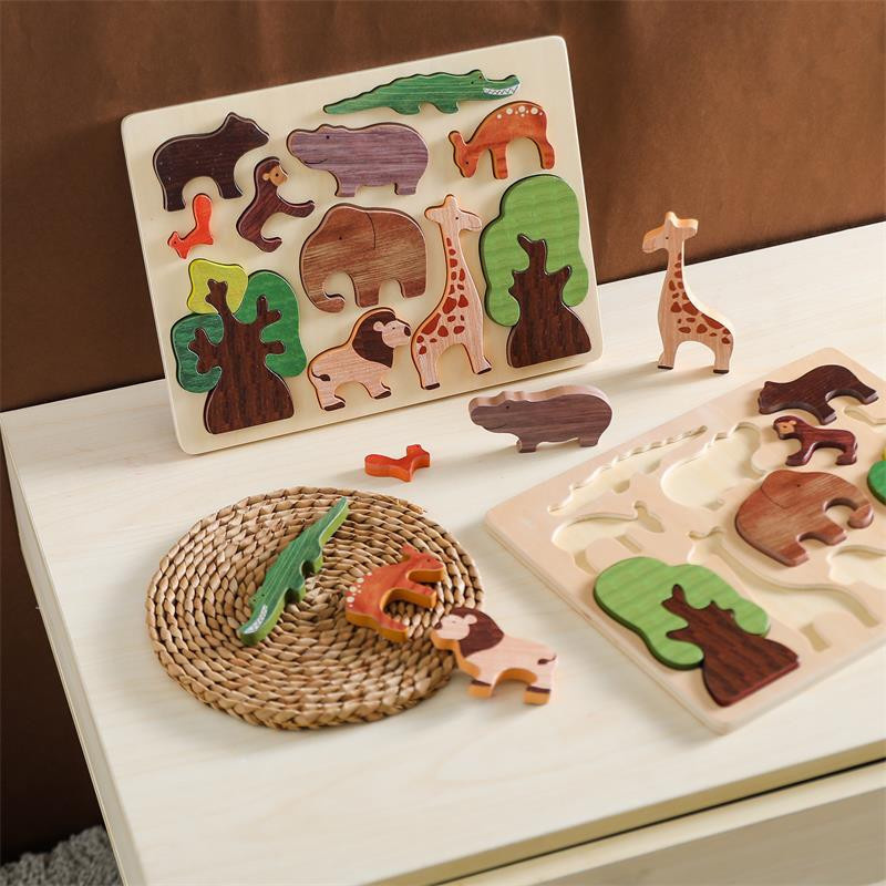 juhe Tier-Puzzle Holz Handgriff-Panel Bunt ab 4-6 Jahren - Bild 5
