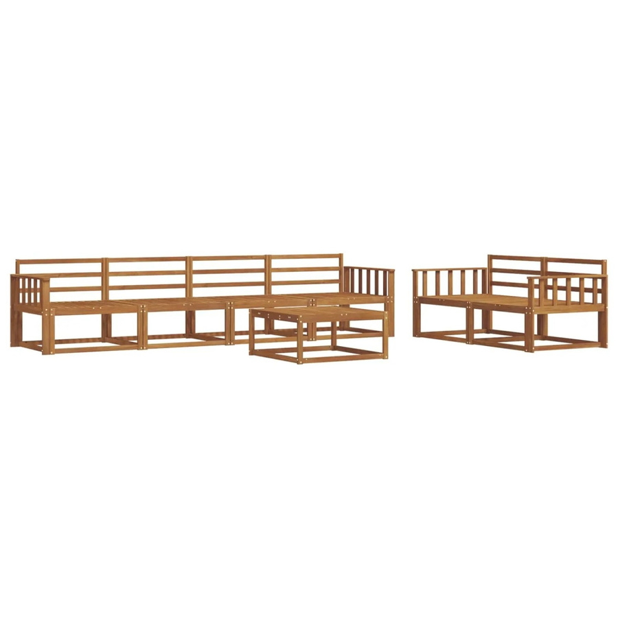vidaXL Outdoor-Sofagarnitur 7-teilig aus Massivholz Akazie in Braun - Bild 2