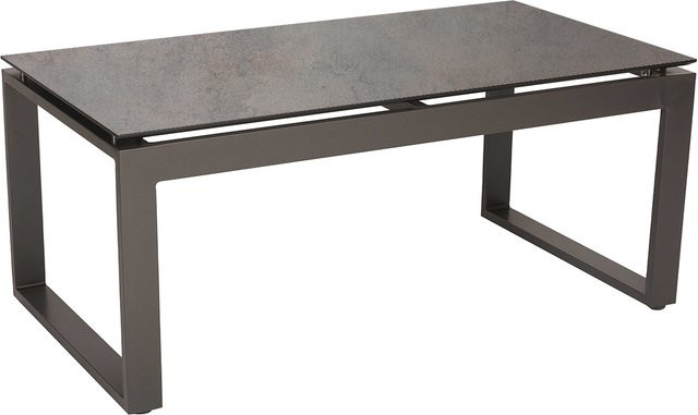 Stern Beistelltisch Allround aus pulverbeschichtetem Aluminium in Anthrazit mit Silverstar 2.0 Dekor Tischplatte in Smoky - Bild 1