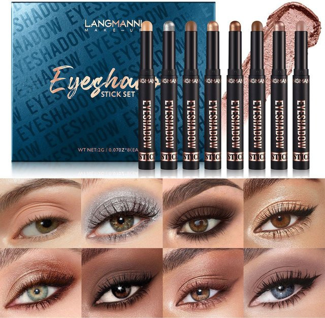 Perfect Skin Lidschatten-Stick-Set, 8-farbig, schimmernd, Creme, Damen - Bild 1