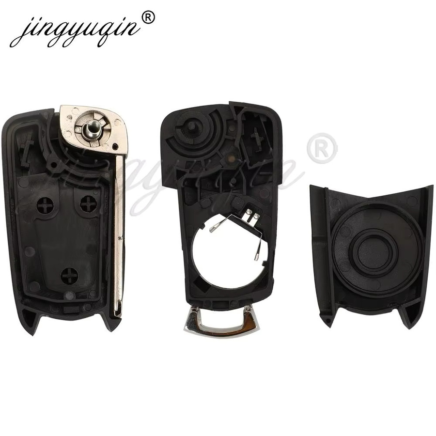 Jingyuqin DW05/HU46 Flip Auto Schlüssel Shell für Opel Antara AMPERA und Chevrolet Epica, 2/3 Tasten, Farbe: Schwarz - Bild 4