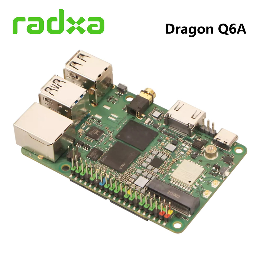 Radxa Dragon Q6A Development Board mit Qualcomm QCS6490 SoC, 12 TOPS Rechenleistung und LPDDR5 Octa-Core-Plattform für Edge AI - Bild 2