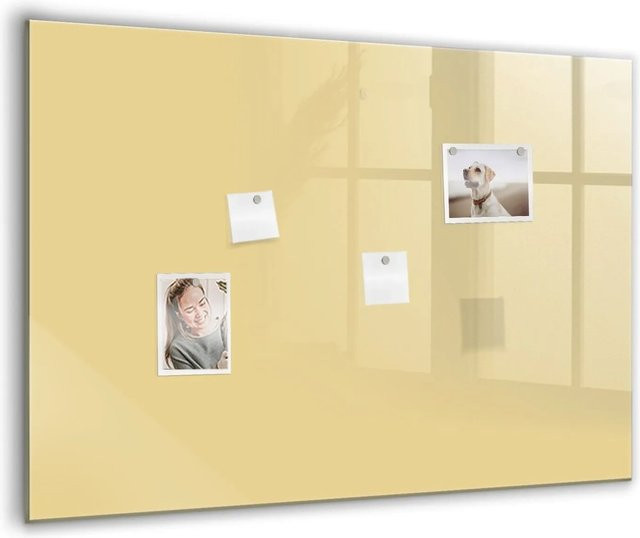 Tulup Magnetische Glastafel in Cremefarben, Breite: 100 cm, Höhe: 70 cm - Bild 1