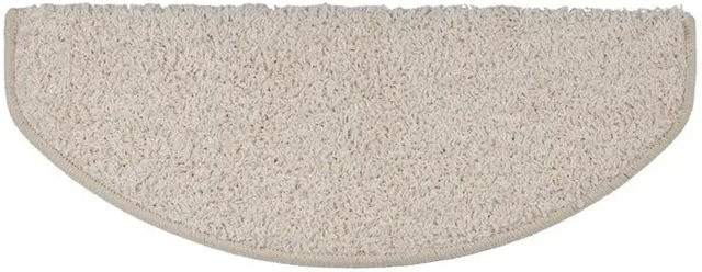 KARAT Shaggy Stufenmatte Sphinx Hochflor Creme Beige B: 65 cm, T: 23,5 cm, Halbrund - Bild 1