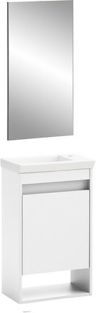 Schildmeyer Badezimmer-Set Avio in Mattweiß mit Waschtisch, Spiegel und Waschbecken, B/H/T: 78 x 78 x 27,5 cm - Bild 1