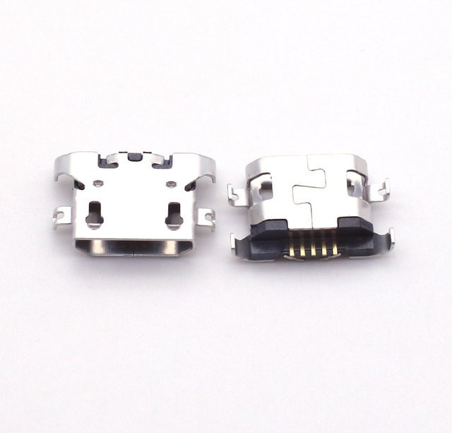 100 Stück Micro USB Ladeport Stecker in Silber für Motorola Moto G5 und G4 Modelle - Bild 1